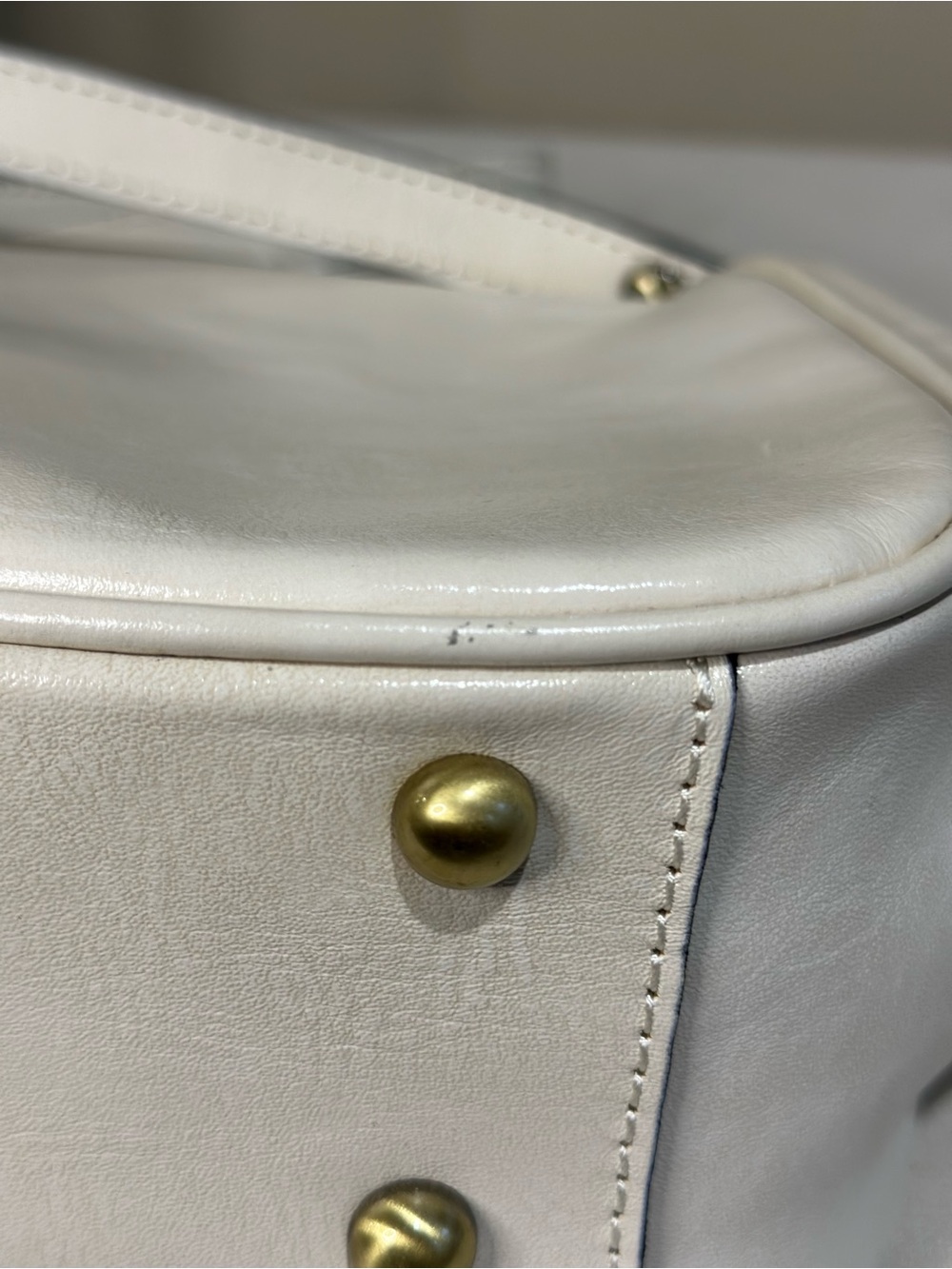 Patricia Nash Mia Frame Embossed Floral Top-Handle Satchel in Cream - Picture 6 of 16